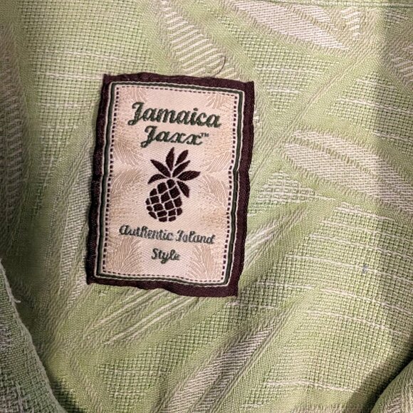 JAMAICA JAXX Hawaiian Style Mens Short Sleeve 100% Silk - Picture 2 of 7
